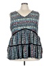 Weekend Suzanne Betro Blue Sleeveless Blouse Size 4X - photo 1