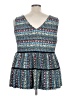 Weekend Suzanne Betro Blue Sleeveless Blouse Size 4X - photo 2