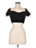 Shein Black Short Sleeve Top Size 8 - 10 - photo 1