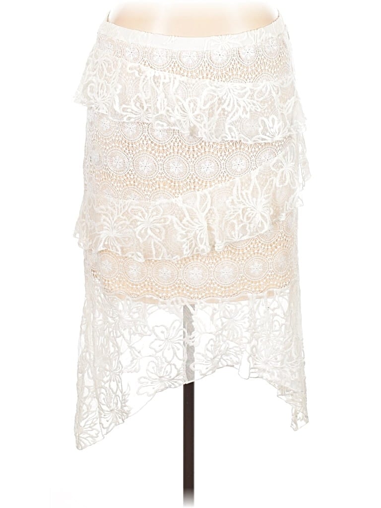 Pre-owned Adiva Formal Skirt In White