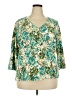 Ruby Rd. Teal 3/4 Sleeve Blouse Size 2X - photo 1