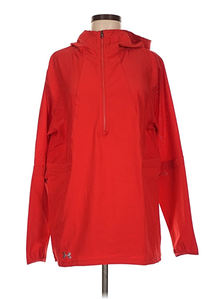 Pre-owned Under Armour Fleece Jacket In Red