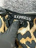 Express Animal Print Brown Short Sleeve Blouse Size XS - photo 7