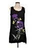 Elle 100% Polyester Graphic Floral Black Casual Dress Size M - photo 1