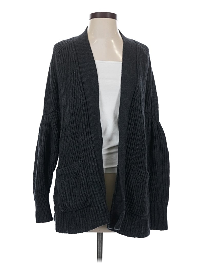 Pre-owned Knitted & Knotted Cardigan Sweater In Black
