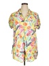 Venus Tropical Yellow Short Sleeve Blouse Size XL - photo 1