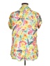 Venus Tropical Yellow Short Sleeve Blouse Size XL - photo 2