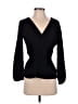 J.Crew 100% Polyester Black Long Sleeve Blouse Size 2 - photo 1