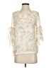 Giusy 100% Silk Ivory 3/4 Sleeve Silk Top Size S - photo 1
