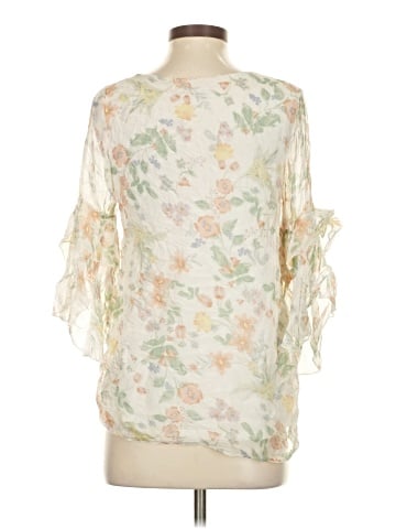 Giusy 3/4 Sleeve Silk Top (view 2)