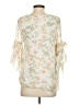 Giusy 100% Silk Ivory 3/4 Sleeve Silk Top Size S - photo 2