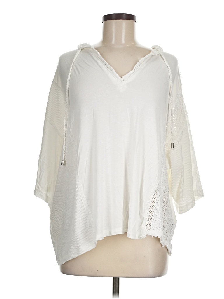 Pre-owned Pol 3/4 Sleeve Blouse In White
