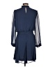 Nine West 100% Polyester Solid Blue Casual Dress Size L - photo 2