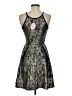 Soprano Metallic Black Cocktail Dress Size S - photo 2