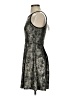 Soprano Metallic Black Cocktail Dress Size S - photo 5