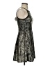 Soprano Metallic Black Cocktail Dress Size S - photo 4