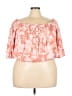 Torrid Pink Short Sleeve Blouse Size 2X Plus (2) - photo 1