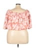 Torrid Pink Short Sleeve Blouse Size 2X Plus (2) - photo 2