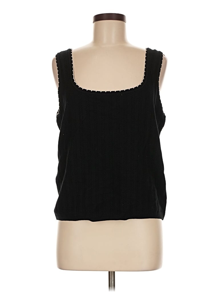 Industry Sleeveless Top Black Square Neckline Tops