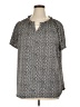 Croft & Barrow Gray Short Sleeve Blouse Size 1X - photo 1
