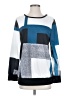Unbranded Color Block Blue Pullover Sweater Size S - photo 1