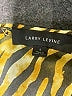 Larry Levine 100% Polyester Animal Print Gold Short Sleeve Blouse Size L - photo 7