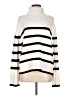 Laundry by Shelli Segal Stripes White Turtleneck Sweater Size M - photo 1