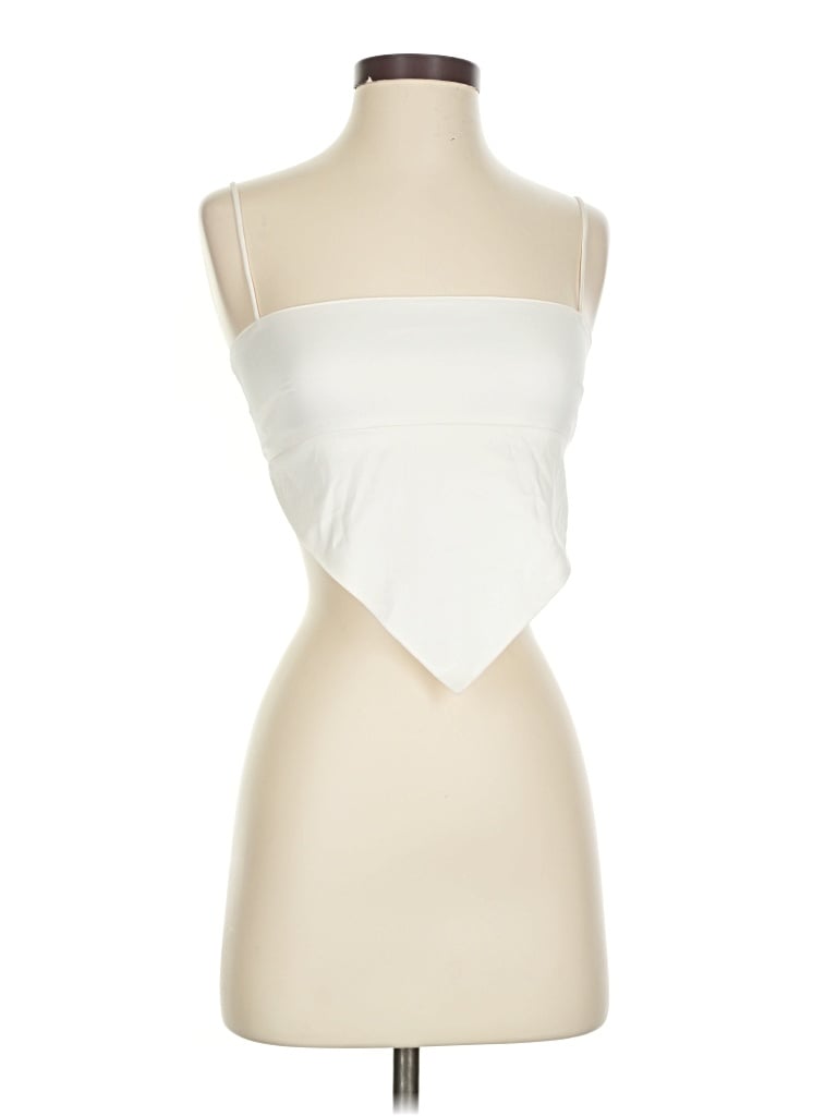 Pre-owned Danielle Bernstein Sleeveless Top Ivory Strapless Neckline Tops