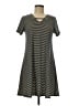 Espresso Stripes Gray Casual Dress Size M - photo 1