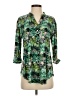 New Directions Print Green 3/4 Sleeve Blouse Size S - photo 1