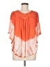 Studio West 100% Rayon Orange Short Sleeve Blouse Size M - photo 1