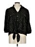 Olivia & Martin 100% Polyester Polka Dots Black 3/4 Sleeve Blouse Size L - photo 1