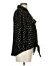 Olivia & Martin 100% Polyester Polka Dots Black 3/4 Sleeve Blouse Size L - photo 4