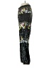 Assorted Brands 100% Polyester Graphic Black Casual Pants Size S - photo 5