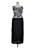 Jkara Graphic Black Cocktail Dress Size 18 - photo 1