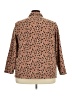 Lands' End 100% Polyester Animal Print Brown Cardigan Size 3X - photo 2
