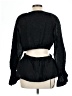 Something Navy Black Long Sleeve Blouse Size L - photo 2
