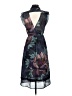 Maeve 100% Polyester Tropical Black Cocktail Dress Size XS - photo 2