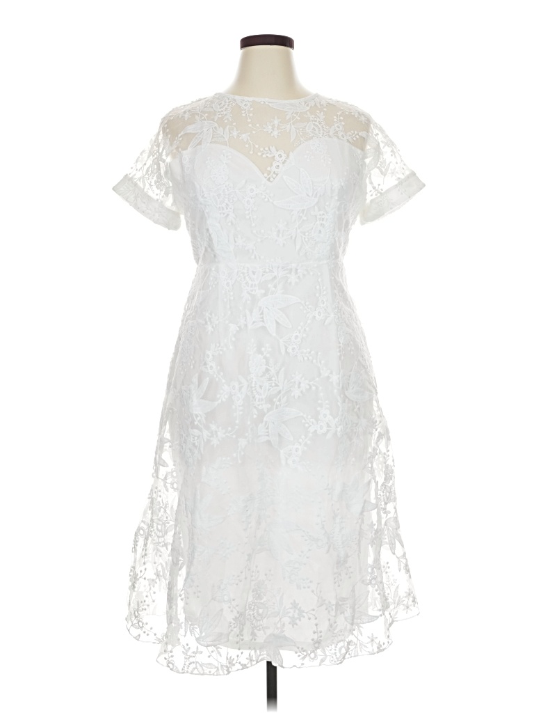 Pre-owned Shein Cocktail Dress In White