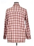 Universal Thread Checkered-gingham Pink Long Sleeve Button-Down Shirt Size XL - photo 2