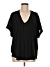 Lush 100% Polyester Black Short Sleeve Blouse Size M - photo 1