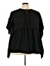 Lane Bryant 100% Polyester Black 3/4 Sleeve Blouse Size 22 - 24 Plus - photo 1