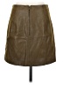 Free People 100% Rayon Brown Faux Leather Skirt Size 4 - photo 2