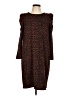 Ann Taylor LOFT Animal Print Brown Casual Dress Size L - photo 1