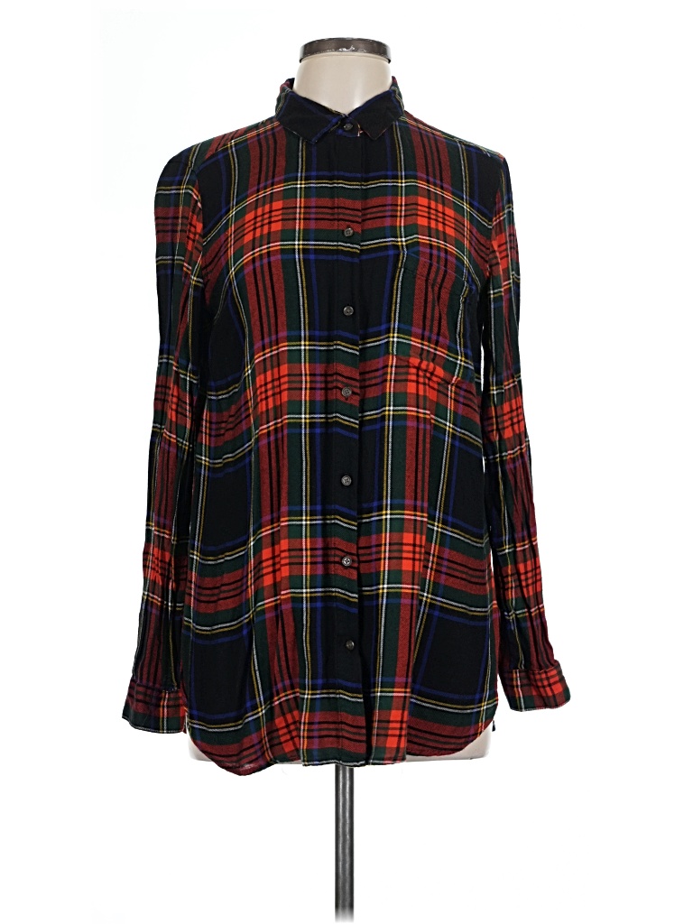 Pre-owned Old Navy Long Sleeve Blouse In Red