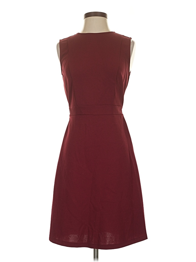 Pre-owned Allegra K Cocktail Dress In Burgundy