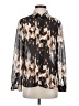 Derek Lam 100% Polyester Animal Print Black Long Sleeve Blouse Size S - photo 1