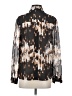Derek Lam 100% Polyester Animal Print Black Long Sleeve Blouse Size S - photo 2