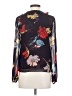 CAbi 100% Polyester Floral Black Long Sleeve Blouse Size XS - photo 2