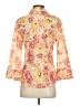 JM Collection Floral Orange 3/4 Sleeve Blouse Size 4 - photo 2